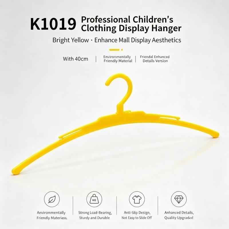 Kids Clothing Display Plastic Hanger | 40cm Garment Store Hanger