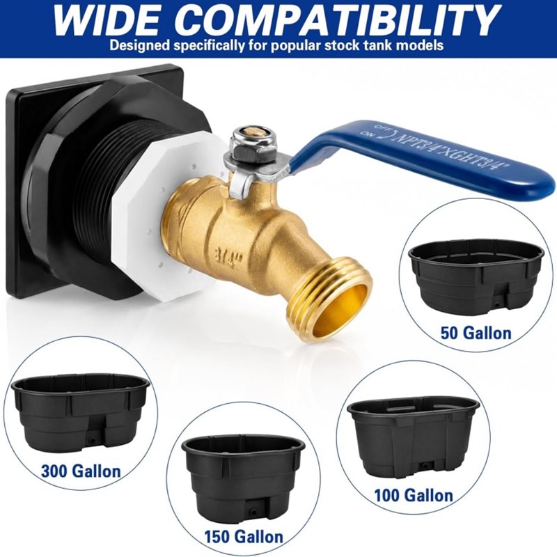 Stock Tank Drain Plug Kit